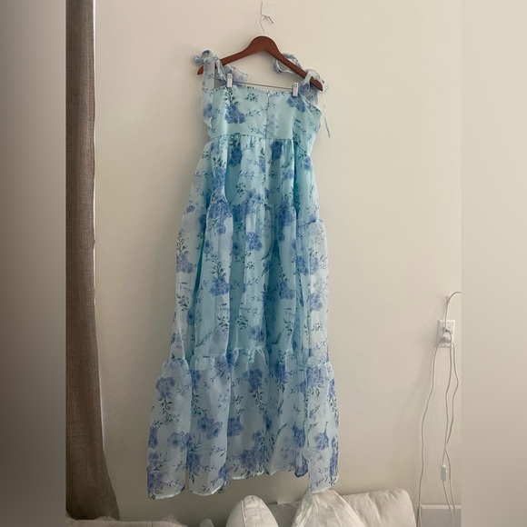 Cider Blue Floral Maxi Dress - Picture 4 of 8